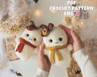 Crochet Ghost Amigurumi Pattern: Halloween Decoration (PDF Pattern)