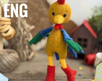 Amigurumi crochet PDF ENG pattern cock