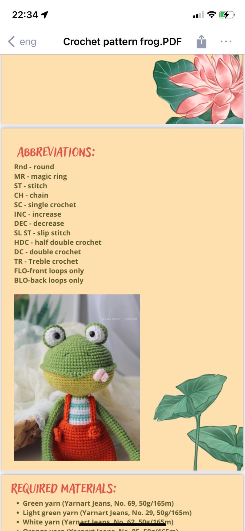 Crochet amigurumi pattern Frog PDF ENGLISH pattern Crochet frog crochet animal crochet frog pattern amigurumi frog cute frog image 3
