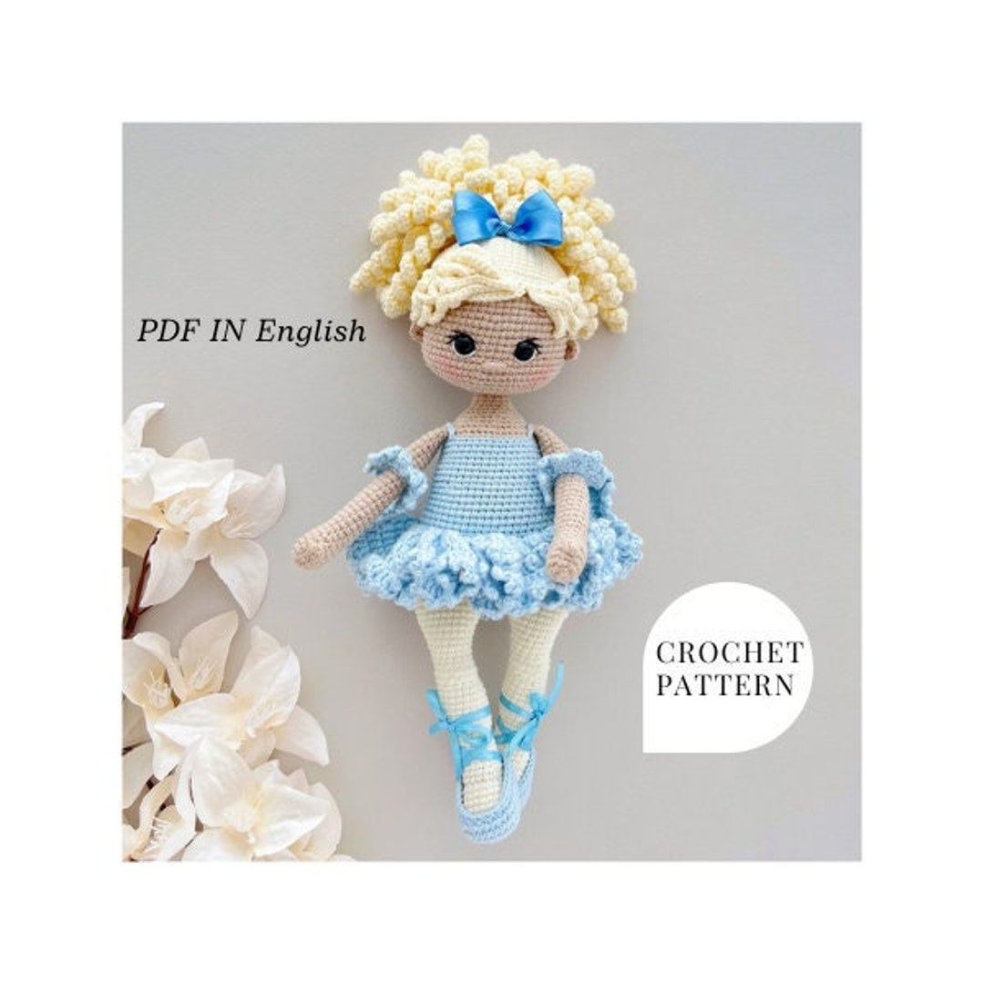 Doll Crochet Pattern Ballerina Crochet Doll Pattern PDF in English