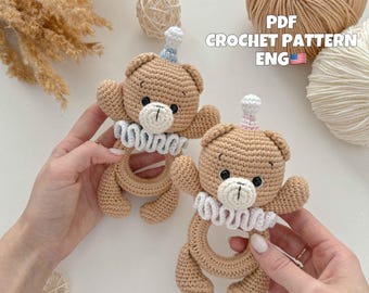 Bärenrassel-Muster: Amigurumi Tier (PDF-Muster)
