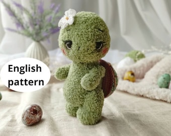 Crochet Amigurumi crochet pattern Turtle PDF ENGLISH pattern stuffed animal pattern crochet animals crochet Turtle  pattern crochet Turtle