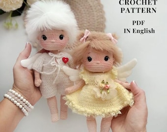 Amigurumi Angel Doll Crochet Pattern: Prosha & Stesha (PDF)