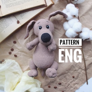Crochet amigurumi pattern dog dachshund PDF ENGLISH pattern Crochet dog crochet animal crochet dog pattern amigurumi dog cute dog