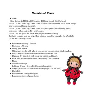 PDF PATRON PDF en anglais pour coccinelle au crochet, modèle au crochet, poupée amigurumi poupée peluche, petite poupée amigurumi jouet, coccinelle, motifs insectes image 9