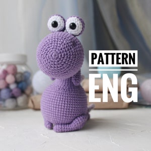 Crochet amigurumi pattern Dinosaur PDF ENGLISH pattern Crochet dinosaur crochet animal crochet dinosaur pattern amigurumi dinosaur cute