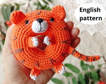Crochet Amigurumi Donut Tiger Pattern: PDF English (Digital Download)