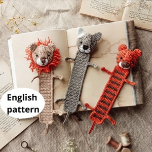 Crochet Amigurumi Pattern bookmarks PDF ENGLISH pattern crochet bookmarks crochet pattern stuffed animal pattern bookmarks diy