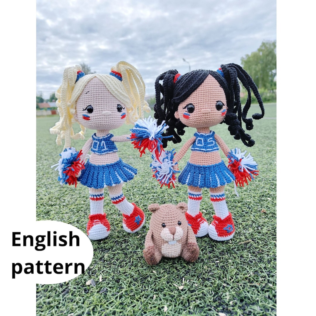 Crochet Cheerleader Doll Pattern: Amigurumi Beaver, English PDF (DIY ...