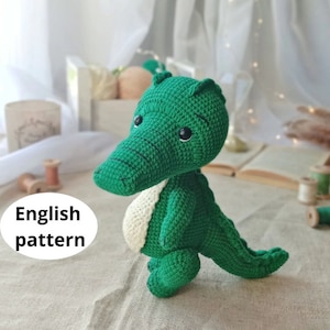 Crochê amigurumi padrão crocodilo pdf padrão inglês padrão de animais de pelúcia amigurumi crocodilo crochê animal crocodilo diy