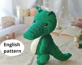 Crochet Crocodile Amigurumi Pattern: Stuffed Animal DIY (PDF ENGLISH)