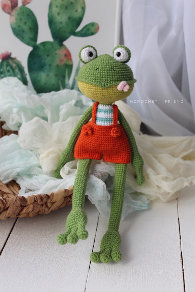 Crochet amigurumi pattern Frog PDF ENGLISH pattern Crochet frog crochet animal crochet frog pattern amigurumi frog cute frog image 2
