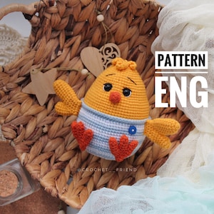 Crochet amigurumi pattern Chicken PDF ENGLISH pattern Crochet chicken crochet animal crochet chicken pattern amigurumi chicken cute chicken
