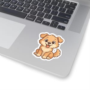 Cute Puppy Kiss-Cut Stickers, Dog Lover Gifts, Laptop Decals, Cute Animal Stickers, Pet Lover Decor