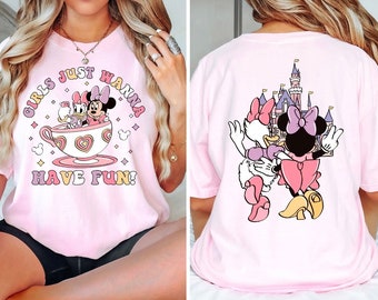 Camisa de verano de Disney Minnie Daisy, las niñas sólo quieren tener sol, camisa de Disney Besties, camisa de Disneyworld, camisa de verano de Disney