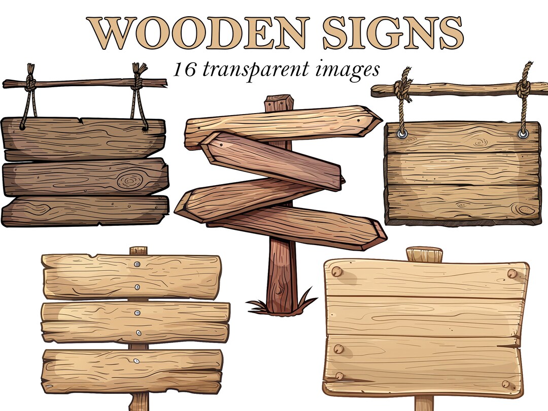 wooden-signs-clipart-cartoon-style-pngs-16-images-transparent