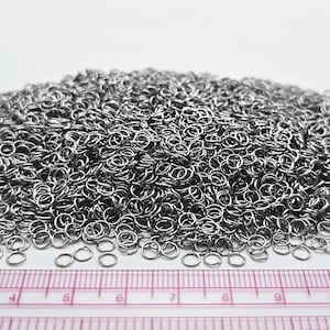 4mm x 0.5mm Stainless Steel Chainmail Rings - 80g - Approx 5000 Jump Rings - Bulk Pack
