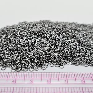 Anillos de microcota de malla de acero inoxidable de 3 mm x 0,5 mm - 60 g - aprox. 5000 anillos de salto - Paquete a granel