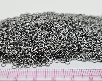 3mm x 0.5mm Stainless Steel Micro Chainmail Rings - 60g - approx 5000 Jump Rings - Bulk Pack