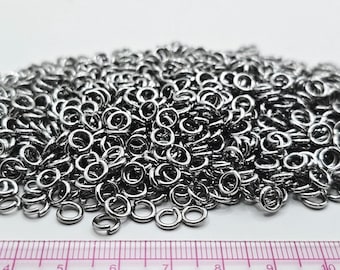 6mm x 1.2mm Stainless Steel Chainmail Rings - 130g - approx 1000 Jump Rings - Bulk Pack