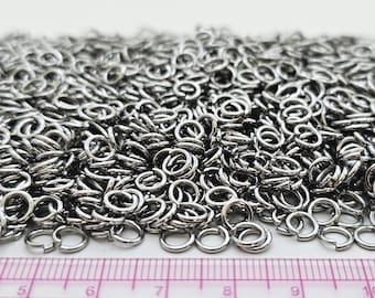 6mm x 1mm Stainless Steel Chainmail Rings - 190g - approx 2000 Jump Rings - Bulk Pack