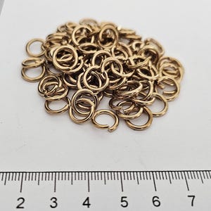 10.5mm x 1.6mm Jewellers Brass Jump Rings - Heavy Duty Chainmaille Findings (100pcs)