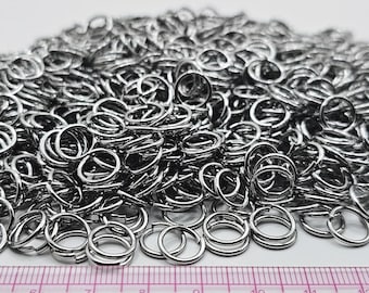 10mm x 1.2mm Stainless Steel Chainmail Rings - 235g - approx 1000 Jump Rings - Bulk pack