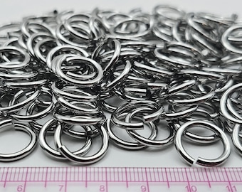 15mm x 2mm Heavy Duty Stainless Steel Chainmail Rings - 150g - approx 150 Jump Rings