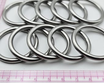 38mm Stainless Steel O Rings - 30mm ID - Welded Marine-Grade A4 316