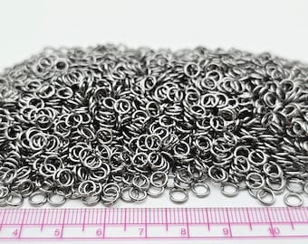 5mm x 0.8mm Stainless Steel Micro Chainmail Rings - 120g - approx 2500 Jump Rings - Bulk Pack