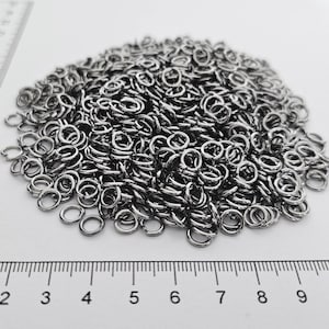 Kółka kolcze ze stali nierdzewnej 7 mm x 1,2 mm - 165 g - ok. 1000 kółek - opakowanie zbiorcze