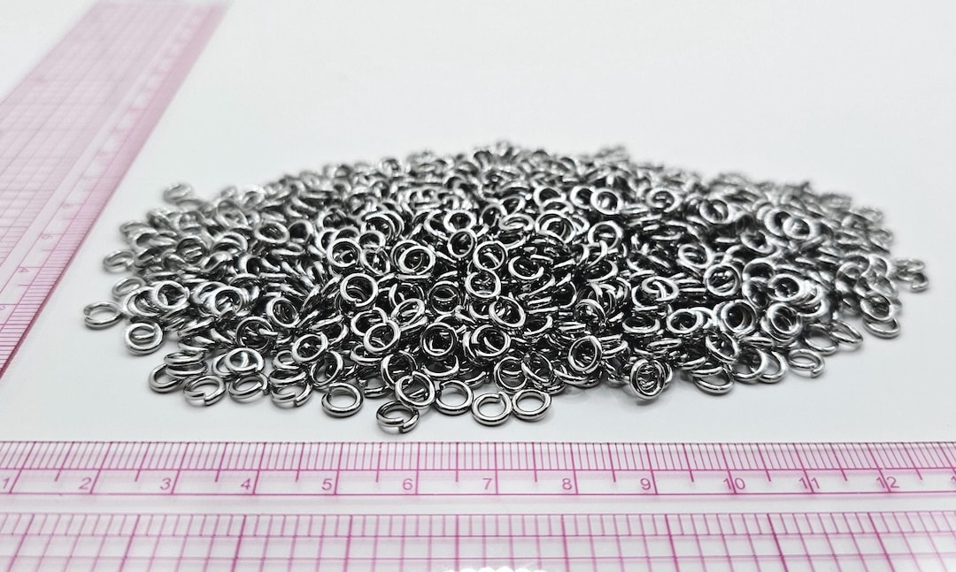 6mm X 1.2mm Stainless Steel Chainmail Rings - 130g - Approx 1000 Jump ...
