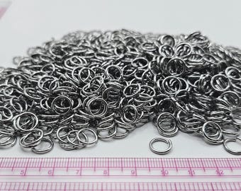 9mm x 1.2mm Stainless Steel Chainmail Rings - 210g - approx 1000 Jump Rings - Bulk pack