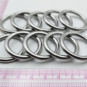33 mm roestvrijstalen O-ringen - 25 mm binnendiameter - gelast marinekwaliteit A4 316