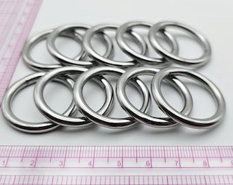 33mm Stainless Steel O Rings - 25mm ID - Welded Marine-Grade A4 316