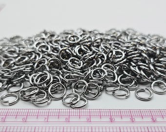 10mm x 1.5mm Thick Stainless Steel Chainmail Rings - 180g - approx 500 Jump Rings - Bulk