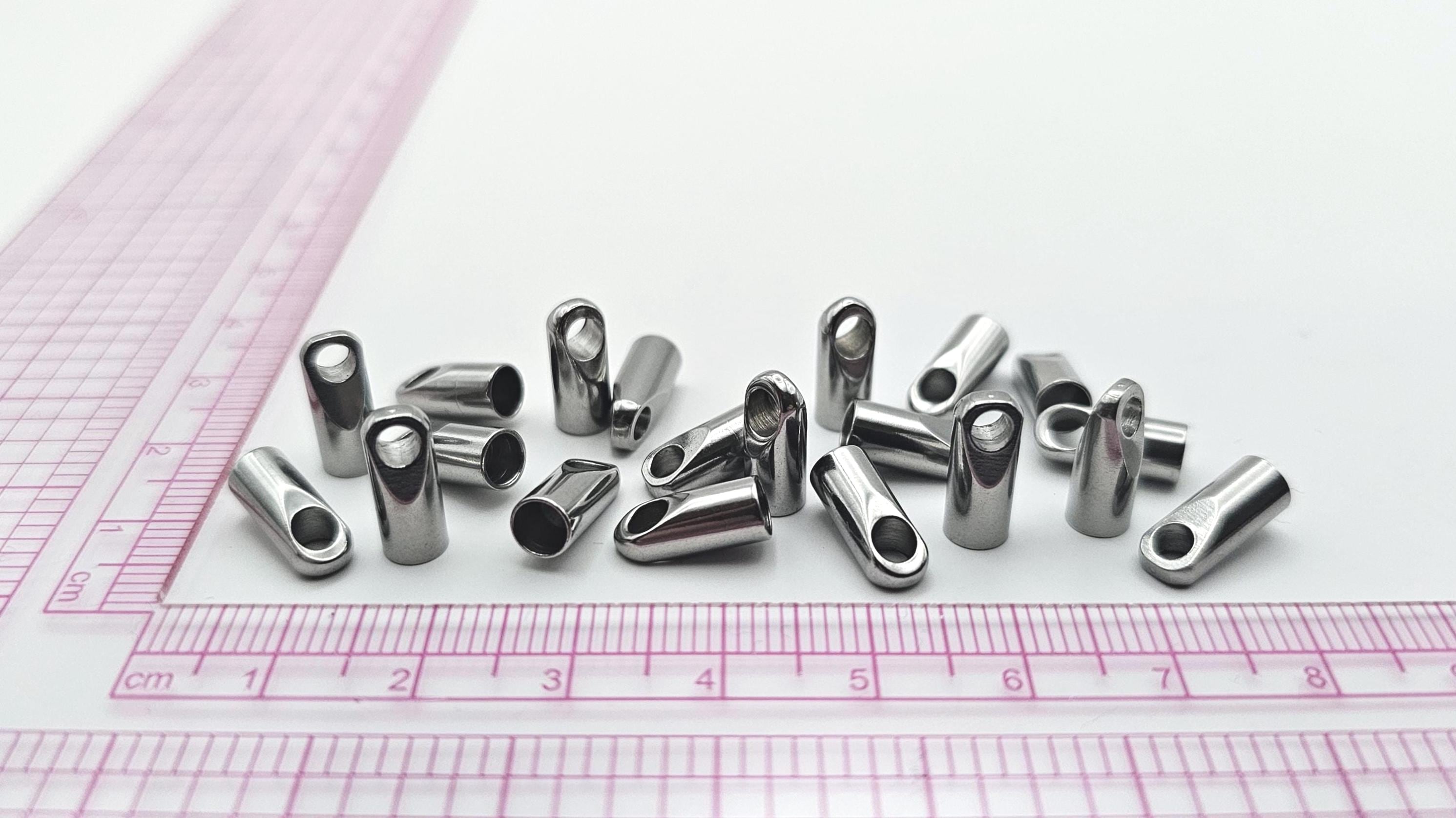 Chain End Thread Heavy Duty Stainless Steel Cord/chain End Caps - 12mm X 5mm - 4mm Inner ...