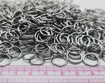 12mm x 1.4mm Stainless Steel Chainmail Rings - 195g - approx 500 Jump Rings - Bulk Pack