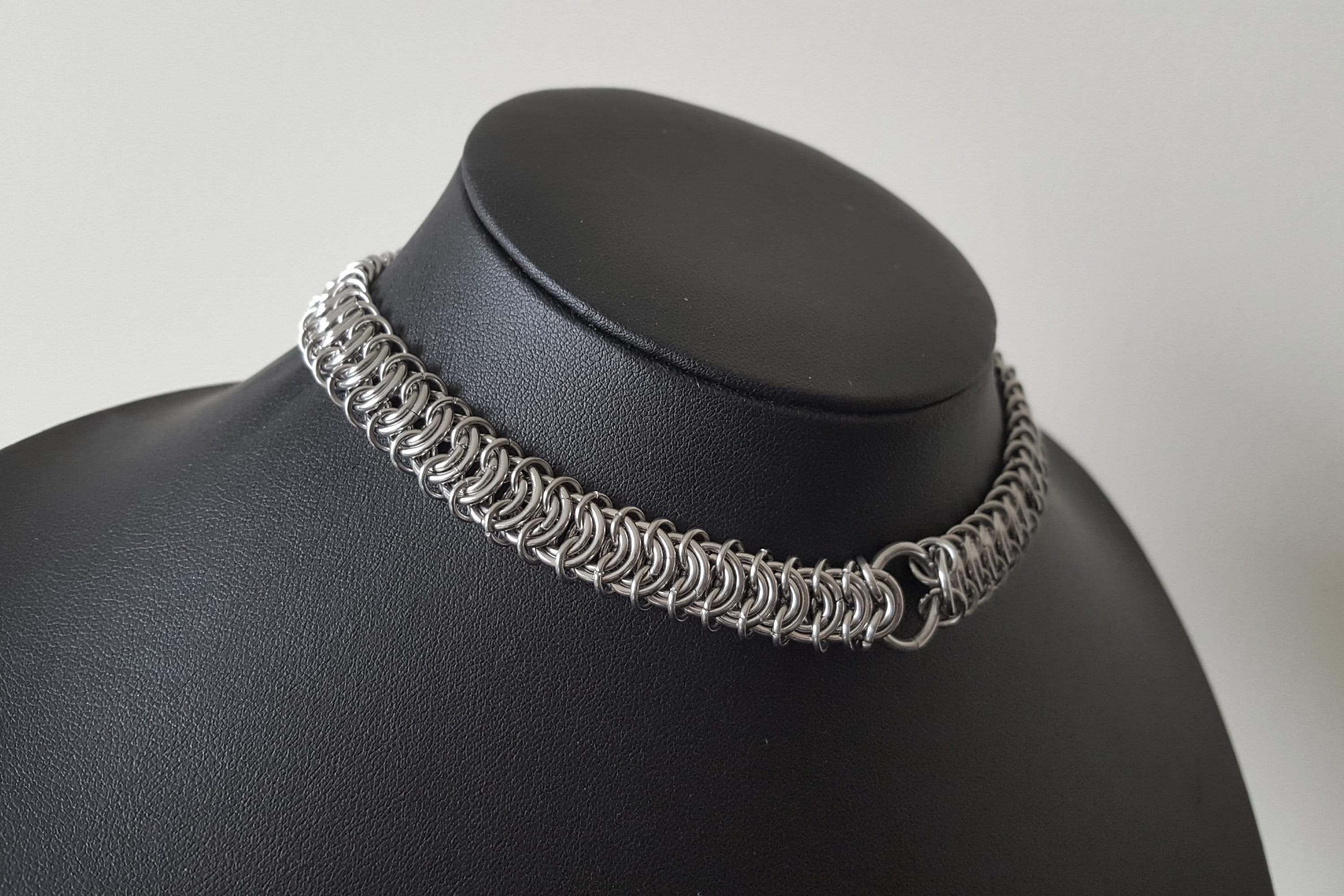 Vertebrae Chainmail Link Choker / Necklace Stainless Steel Serpent Snake-scale Collar - Etsy Vertebrae Chainmail Link Choker / Necklace Stainless Steel Serpent Snake-scale Collar - Etsy