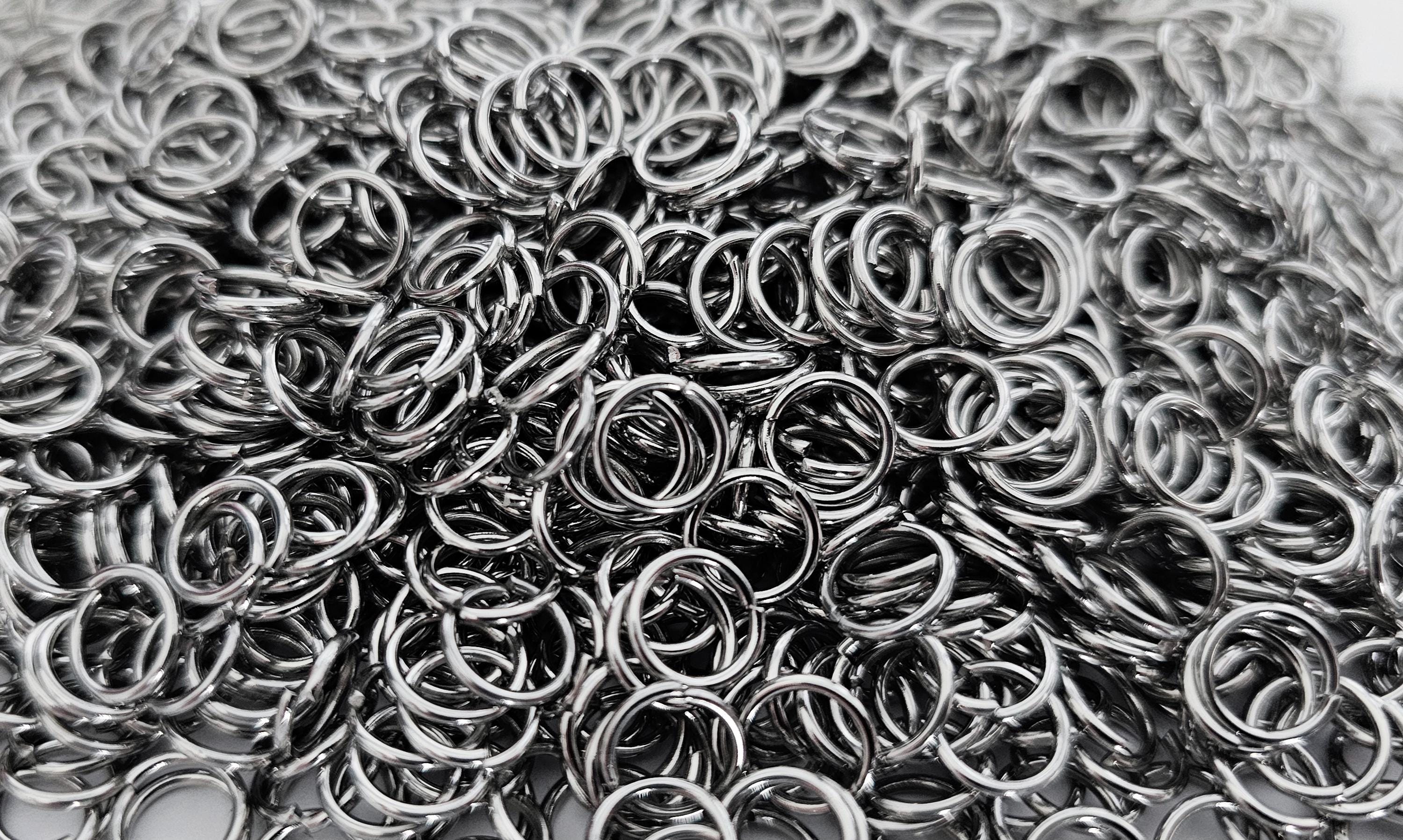 8mm X 1mm Stainless Steel Chainmail Rings - 260g - Approx 2000 Jump ...