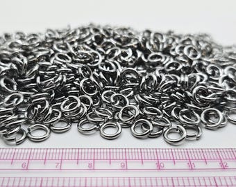 8mm x 1.5mm Stainless Steel Chainmail Rings - 150g - approx 500 Jump Rings - Bulk Pack
