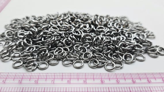 8mm x 1.5mm Stainless Steel Chainmail Rings - 150g - approx 500 Jump Rings - Bulk Pack