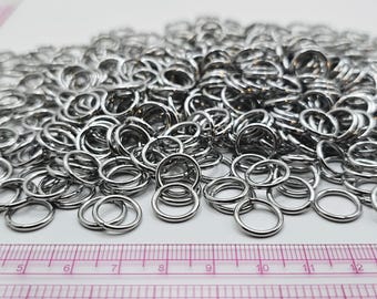 12mm x 1.5mm Thick Stainless Steel Chainmail Rings - 220g - approx 500 Jump Rings