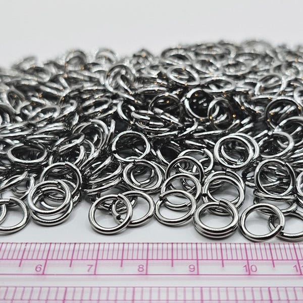 10mm x 1.4mm Stainless Steel Chainmail Rings - 160g - approx 500 Jump Rings - Bulk Pack