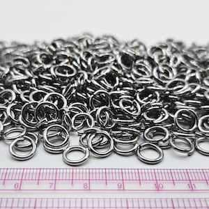Anillos de malla de acero inoxidable de 9 mm x 1,5 mm - 165 g - aprox. 500 anillos de salto - Paquete a granel