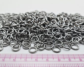 9mm x 1.5mm Stainless Steel Chainmail Rings - 165g - approx 500 Jump Rings - Bulk Pack