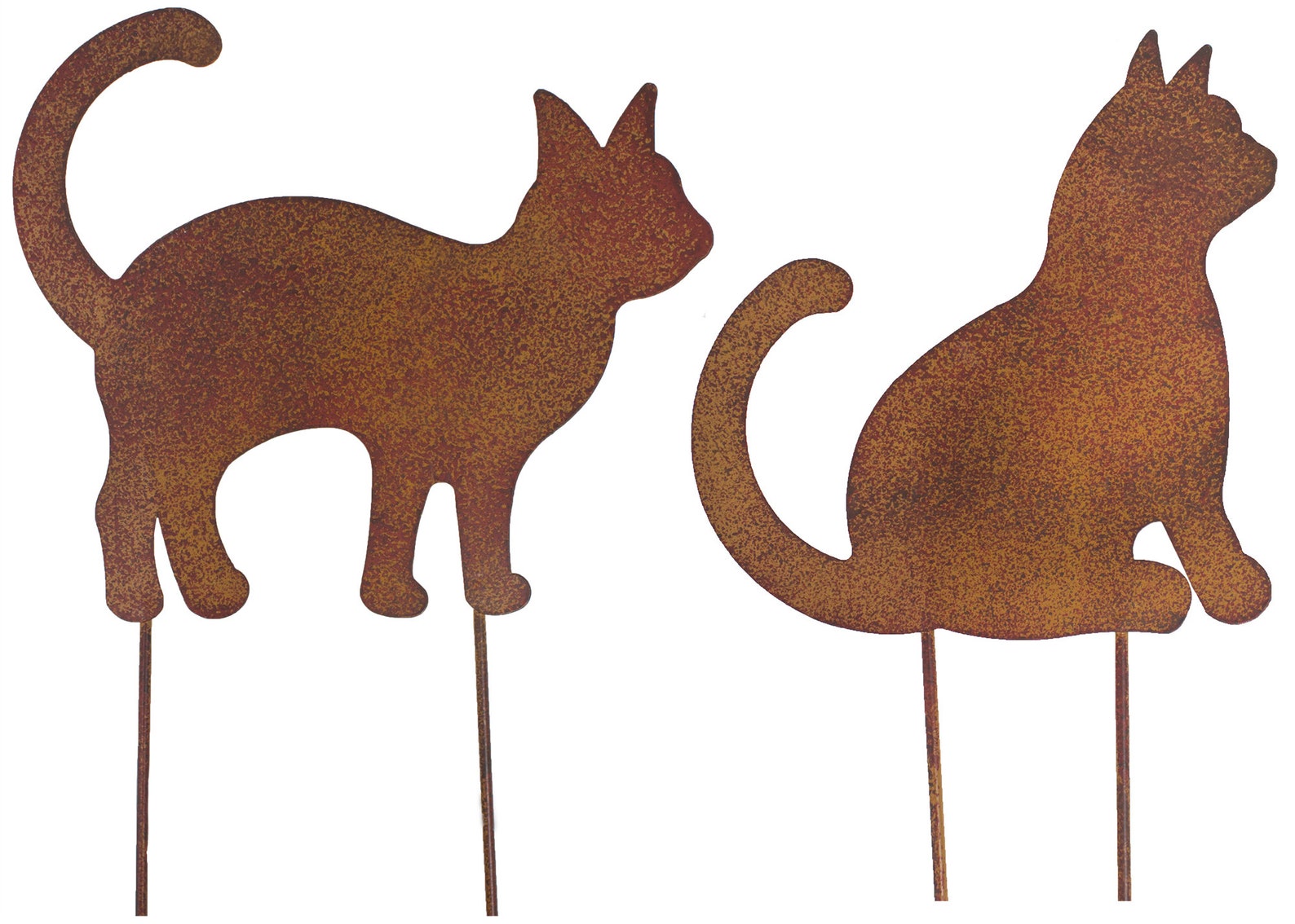 Schwarzer Metall-Katzen-Gartenstecker – Outdoor-Dekoration Für Garten, Terrasse, Rasen