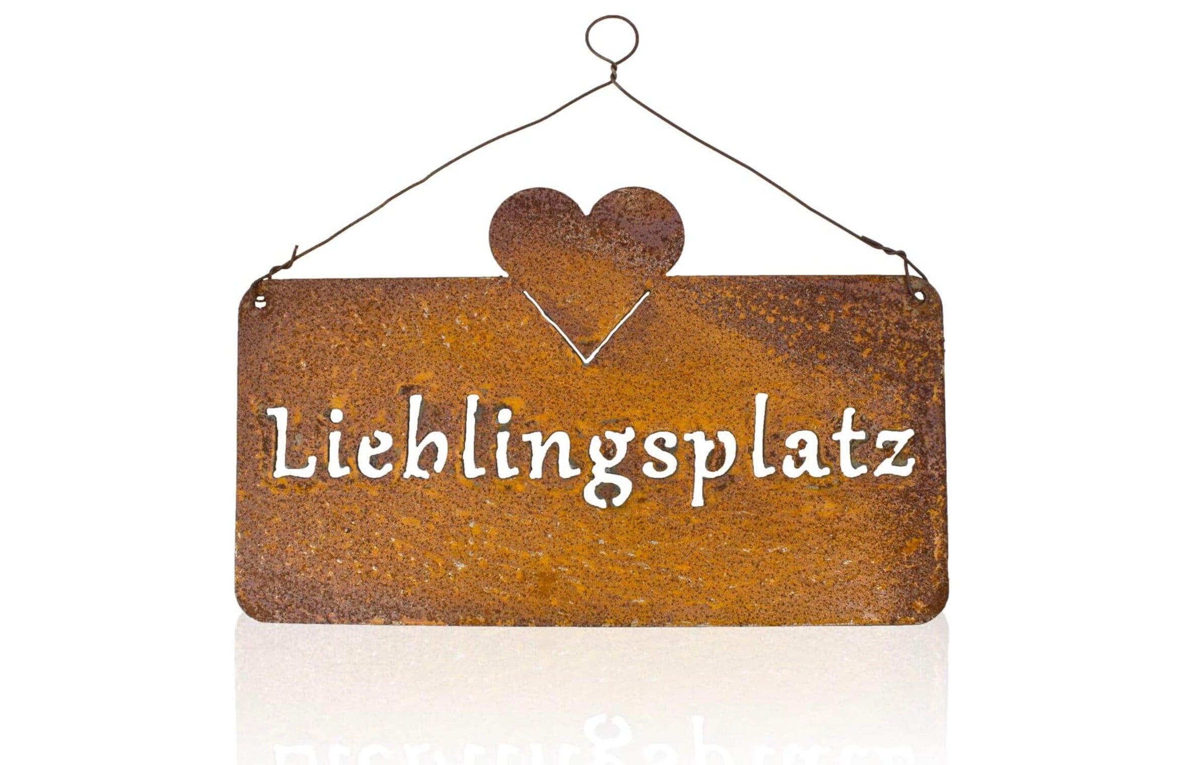 Metall-Schilder Trauer 3er Set – Rost-Optik, Je 30 Cm Lang | Grabdekoration Mit Sinnsprüchen | Made In Europa
