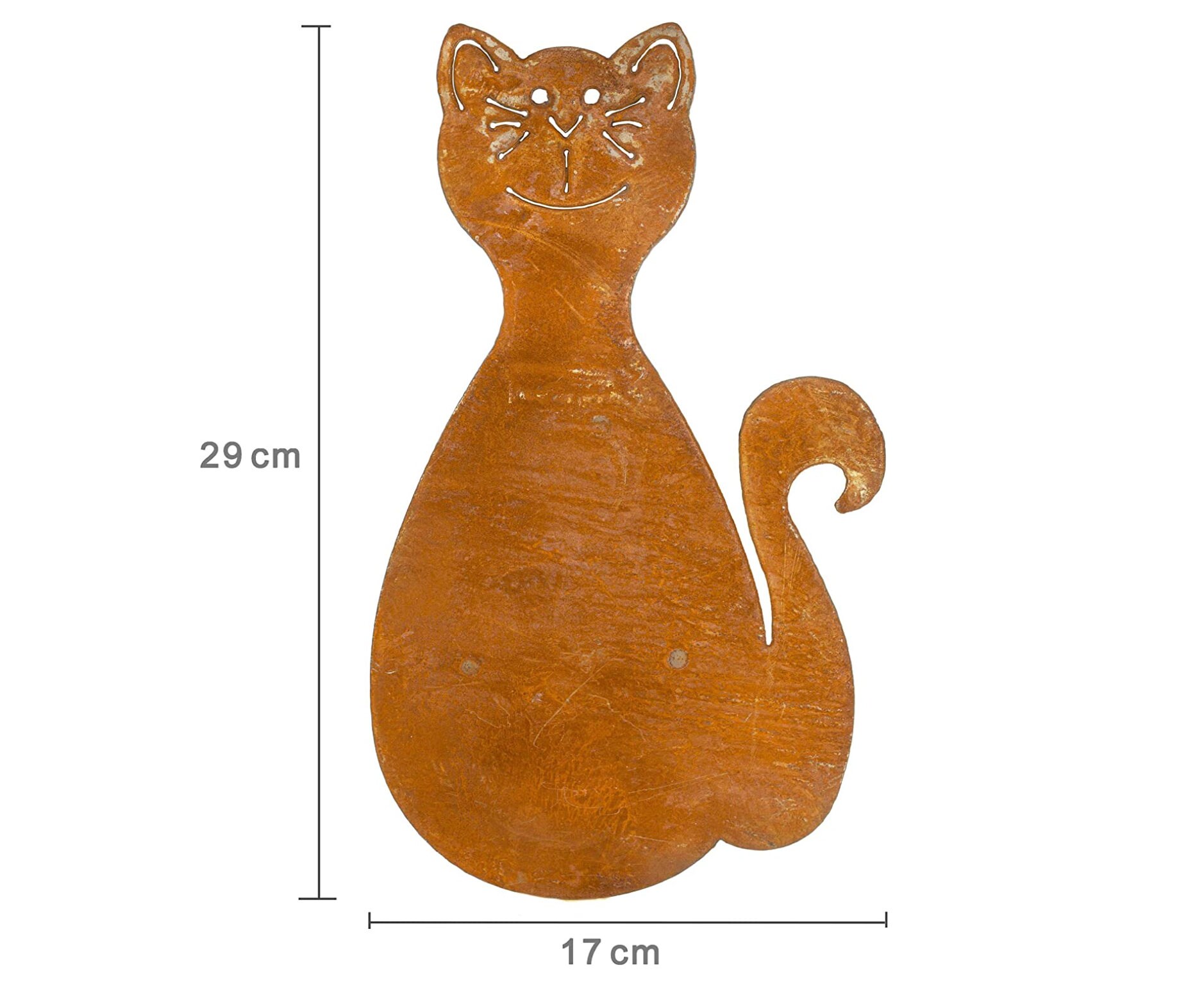 NETPROSHOP Zaunfigur Wintertiere Aus Metall - Eule Ca. 16cm, Antik Optik Für Gartenzaun