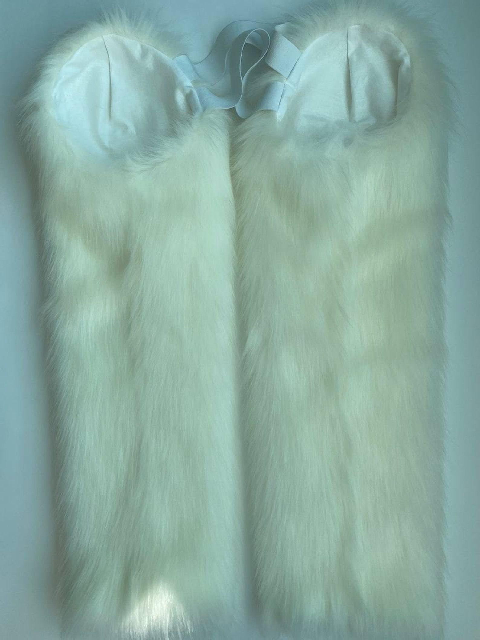White Fur Arm Sleeves Fursuit Partial Furry Sleeves Fursuit Etsy